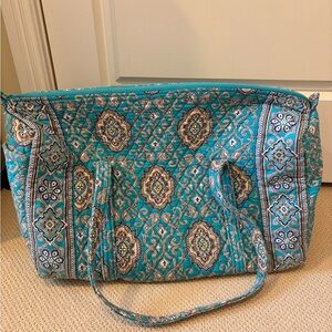 Vera Bradley Turquoise and Brown Travel Bag